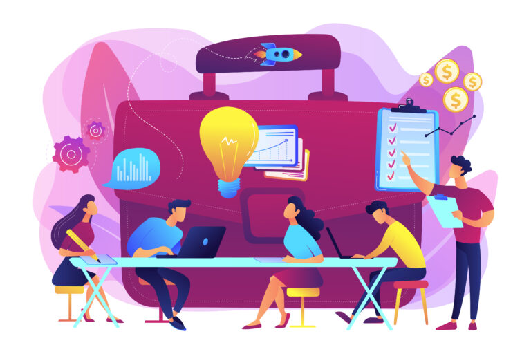 business briefing concept vector illustration